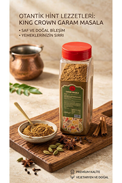 King Crown Garam Masala Otantik Hint Baharatı 400 g Premium Kalite