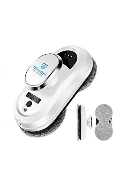 TehnoTek Smart Window Cleaning Robot, 8 Microfiber Cloths, Programmable, Remo...