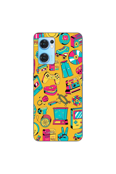 OEM Husa compatibila cu Oppo Reno 7 5G Silicon Gel Tpu Model Pop Art Vintage