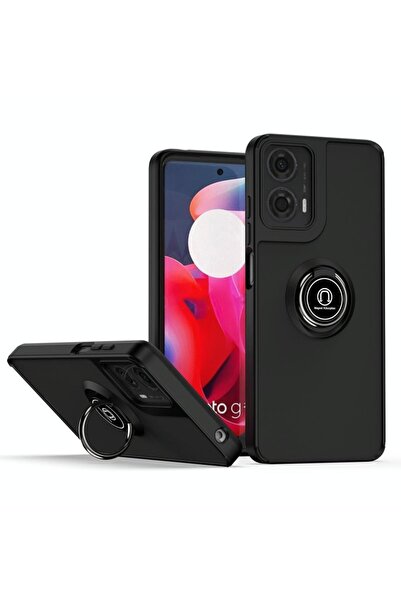 sscase Q Shadow Σκληρή Θήκη με Δαχτυλίδι Black/Black (Motorola Moto G24 / G04)