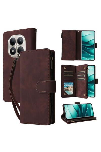 sscase Lite Zipper Θήκη Πορτοφόλι Coffee (Xiaomi Redmi Note 15 4G)