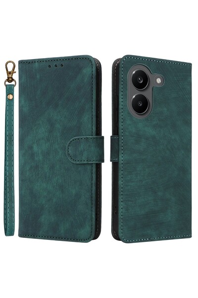 sscase Brush Magnetic Θήκη Πορτοφόλι Green (Xiaomi Poco X8 Pro 5G)