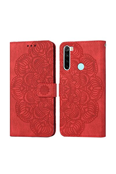 sscase Mandala Embossed Θήκη Πορτοφόλι Red (Xiaomi Redmi Note 8T)