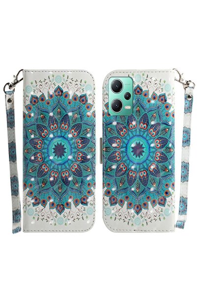 sscase 3D Coloured Θήκη Πορτοφόλι Peacock Wreath (Xiaomi Redmi Note 12 5G/Poc...