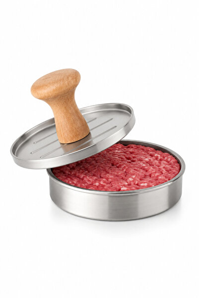 SIMPLIO Paslanmaz Çelik Hamburger Press Köfte Kalıbı 12 cm