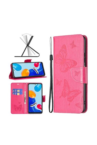 sscase Two Butterflies Θήκη Πορτοφόλι Rose Red (Xiaomi Redmi Note 11/Note 11s)