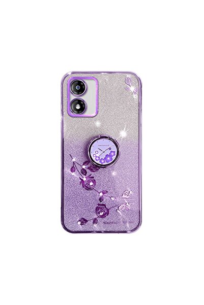 sscase Gradient Glitter Θήκη Σιλικόνης με Δαχτυλίδι Purple (Motorola Moto E13)