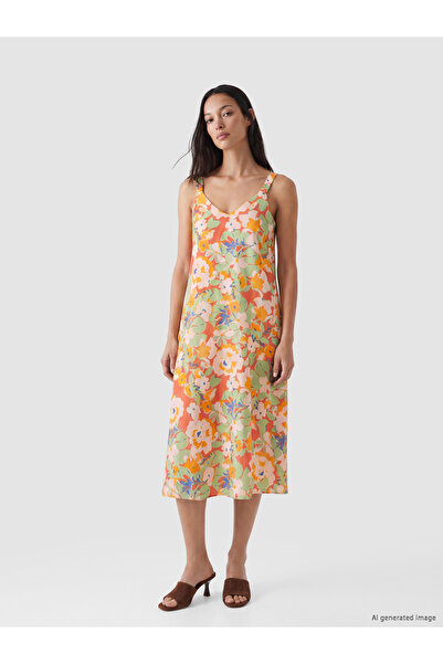 LC Waikiki Rochie cu decolteu în V, florală, în formă de A