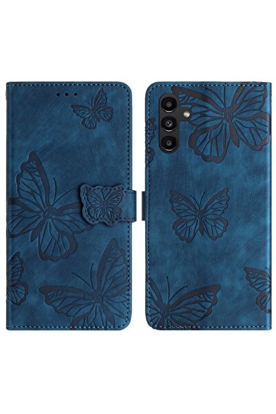 sscase Butterfly Imprinted Θήκη Πορτοφόλι Blue (Samsung Galaxy A56 5G)