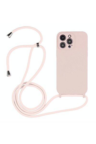 sscase Candy Colors Θήκη Σιλικόνης με Λουράκι Sand Pink (Apple iPhone 16 Pro)