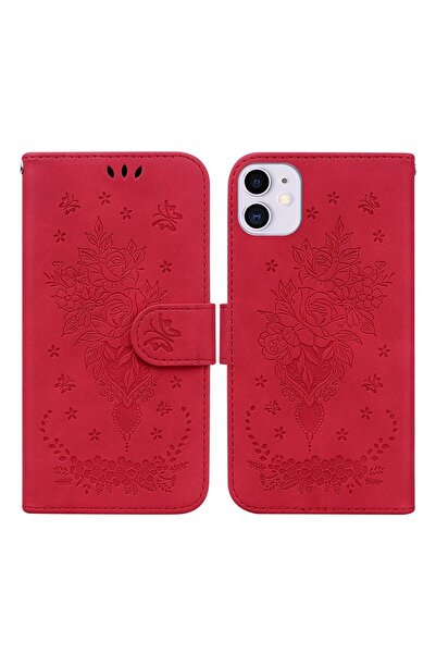 sscase Butterfly Rose Θήκη Πορτοφόλι Red (Apple iPhone 11)