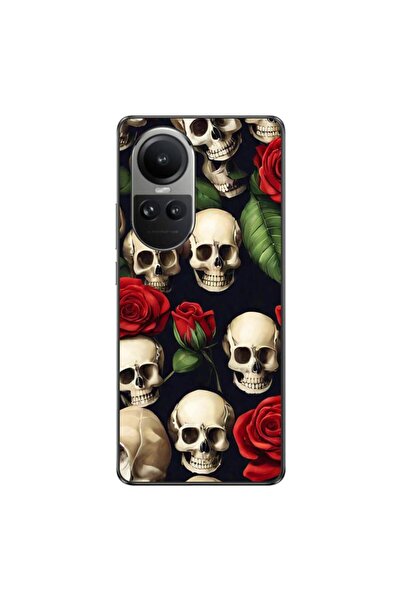 OEM Husa compatibila cu Oppo Reno10 5G Silicon Gel Tpu Model Skulls and Roses