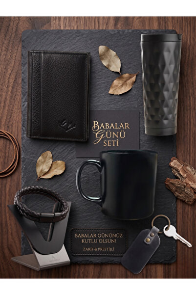 DEERDERİ Artemis Genuine Leather Wallet, Wristlet, Thermos Cup and Keychain S...