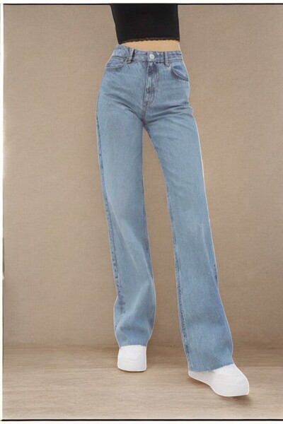Livik Bella Kar Washed Women's Palazzo Denim Jeans