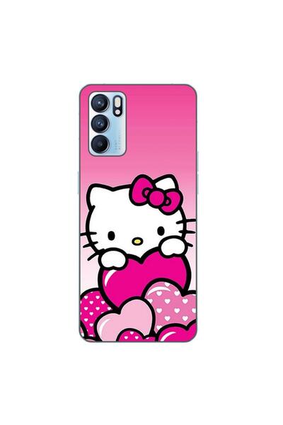 OEM Husa compatibila cu Oppo Reno6 5G Silicon Gel Tpu Model Hello Kitty Pink ...
