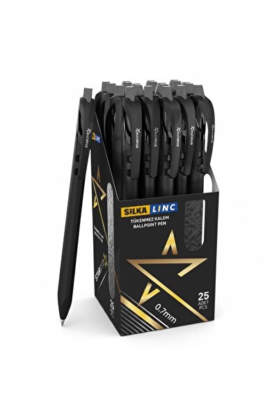 Silka Linc Starone Ballpoint Pen 0.7mm Black 25'Li Package
