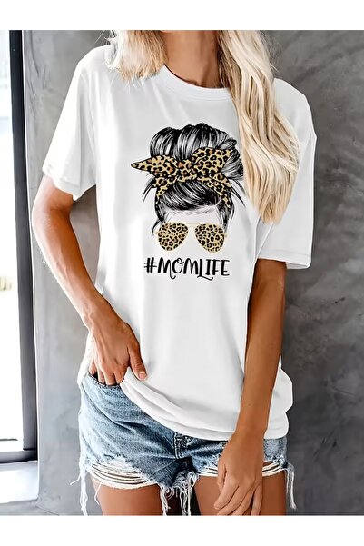 puolikuu Tricou unisex cu croială confortabilă, cu panglică și imprimeu dublu
