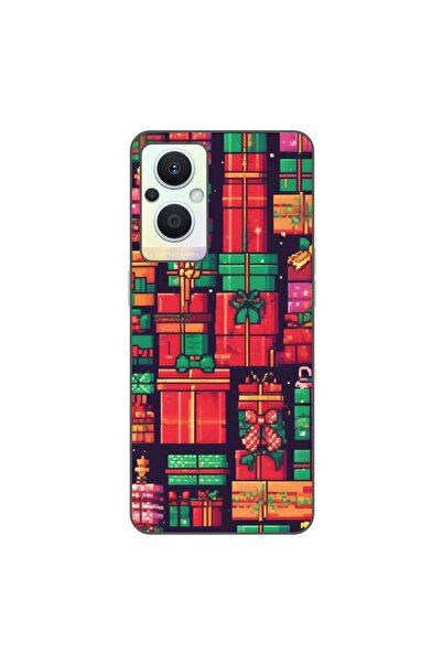 OEM Case compatible with Oppo Reno7 Lite Silicon Gel Tpu Pattern Pixel Art Gifts