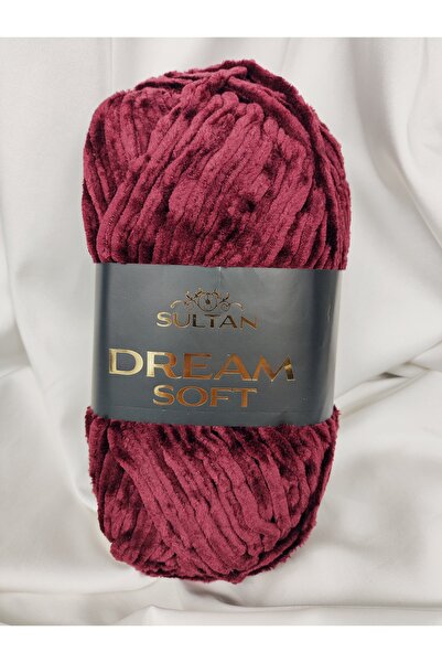 Sultan Dream Soft Velvet Burgundy Hand Knitting Yarn 100Gr. 120 Meters. (1 Pi...