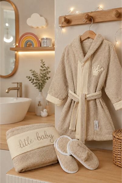 Arin Baby 100% Cotton Baby Bathrobe Set / Boy Baby Bathrobe Set / Gift Newbor...