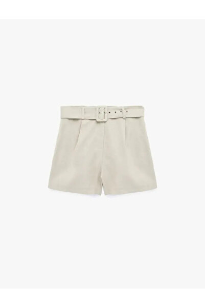 Koton Pantaloni scurți mini din micro-in, cu talie înaltă, cu buzunare și det...
