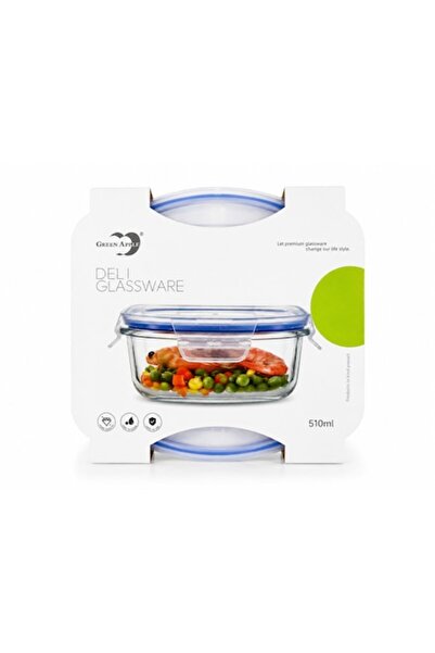 GREEN APPLE Caserola din Sticla Green Apple, Capac Ermetic, Ideal pentru alim...