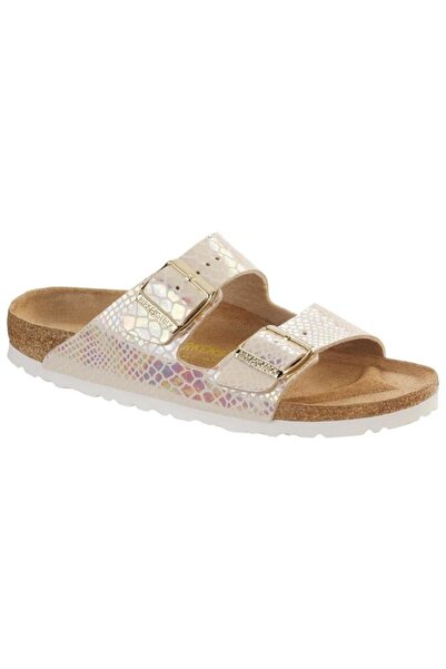 BIRKENSTOK Arizona Shiny Snake Cream（Sizing runs large; order one size smaller）