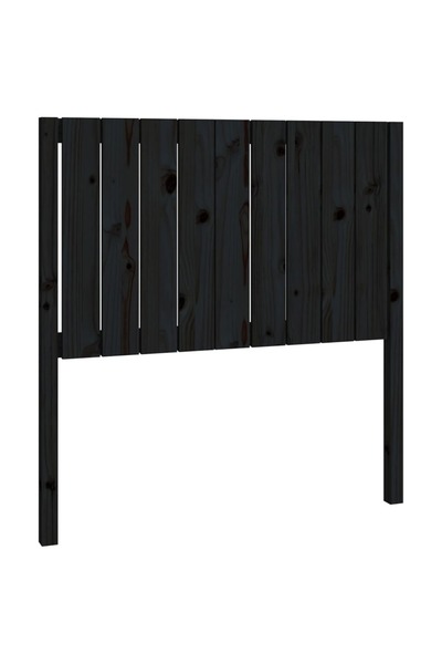 vidaxl Tăblie de pat, negru, 95,5x4x100 cm, lemn masiv de pin