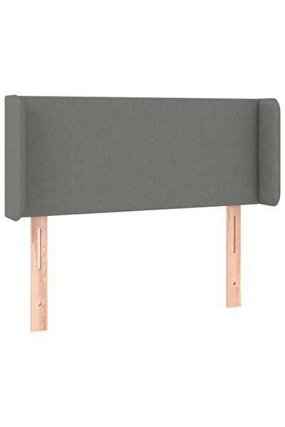 vidaxl Dark grey headboard with wings 83x16x78/88 cm textile