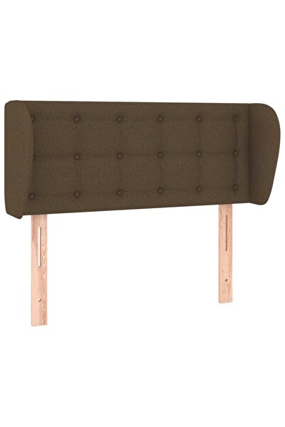 vidaxl Dark brown headboard with wings 103x23x78/88 cm textile