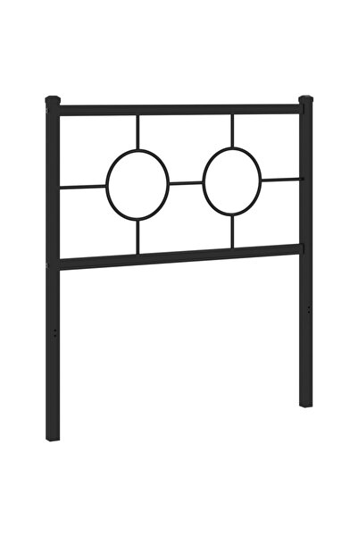 vidaxl Metal replacement headboard, black, 80 cm