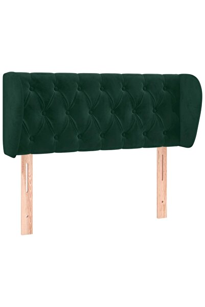 vidaxl Headboard with wings dark green 103x23x78/88 cm Velvet