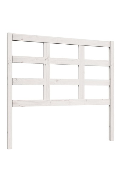 vidaxl Bedside table, white, 105.5x4x100 cm, solid pine wood