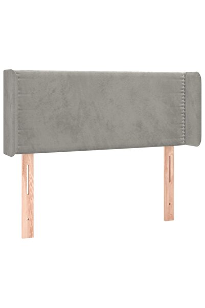 vidaxl Light grey headboard with wings 103x16x78/88 cm Velvet
