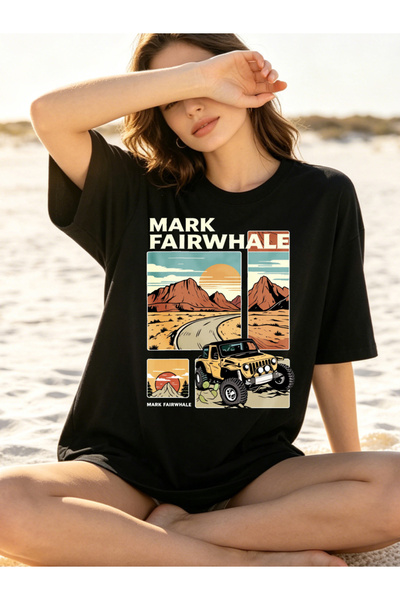Fleck Womens T Shirts Mark Fairwhale Desert Adventure Graphic Print Casual Lo...