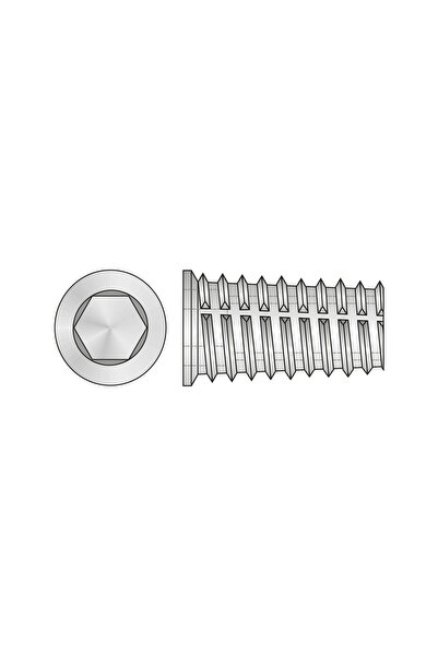 Rocast Set 100 x Piulita Insertie Tip D Otel Zincat-M8x13