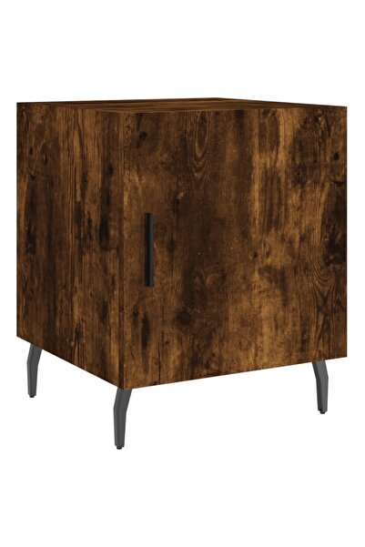 vidaxl Noptieră, stejar fumuriu, 40x40x50 cm, lemn compozit