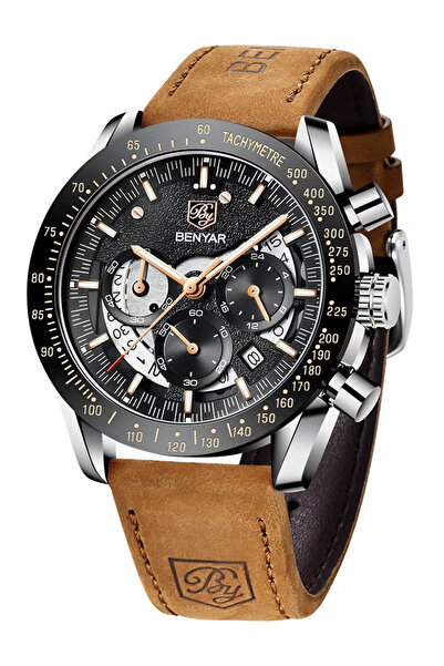 Benyar Watches for Men Luxury Quartz Water Resistant Watch Men's Chronograph ...