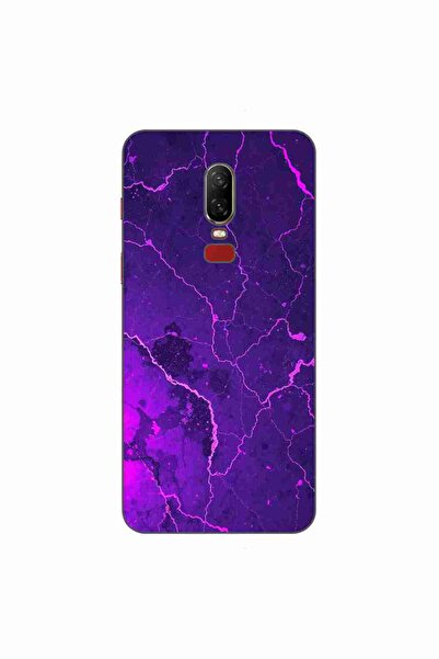 OEM Husa compatibila cu OnePlus 6 Silicon Gel Tpu Model Ultraviolet Marble Glow