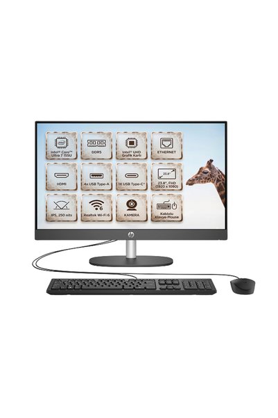 HP ProOne 240 G10 Intel Core Ultra 7 155U 16GB 512GB SSD 23.8" FHD W11P All In One Pc D21FRET 010