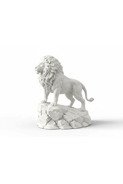OEM Statueta Decorativa Leu Impunator, Ornament Interior Figurina Animal Salb...