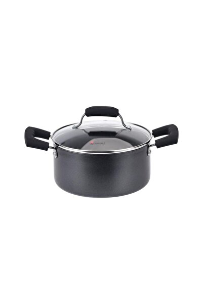 Zokura Primary Aluminum Saucepan with Glass Lid, 20 cm, 2.8 L