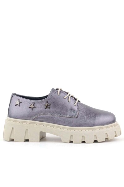 OrtopedikAL Rakerplus 1030 Platinum % Leather Lace-Up Starry Girl's Oxford Sc...