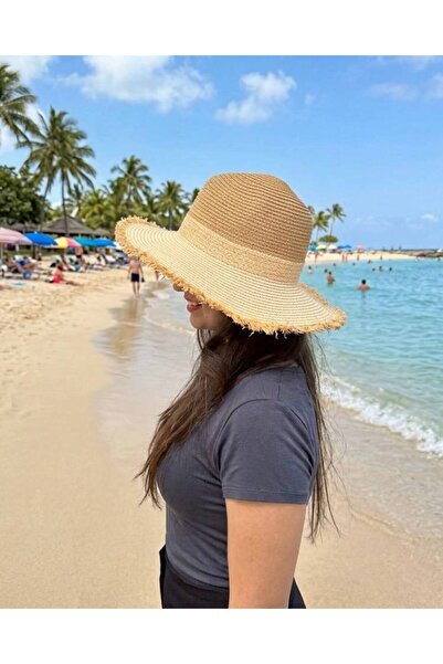 MD Moda Accessories Straw Beach Hat – Wide Brim Summer Hat