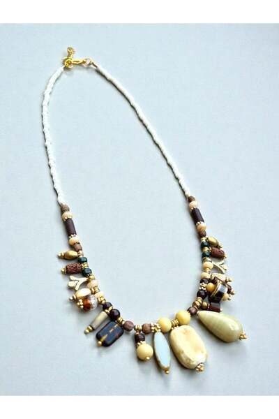Bozhi Necklace Glass Beads Business Woman Style