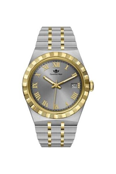 Caverton Mair Men's watch, gold and silver strap, gray dial