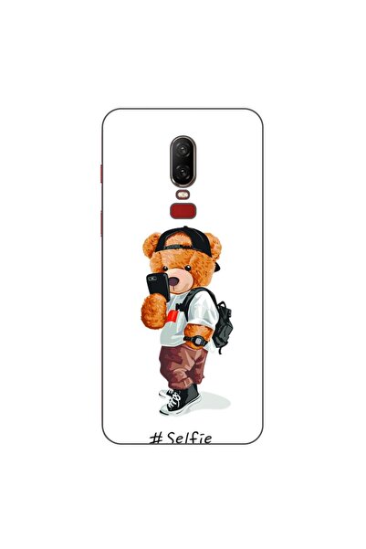 OEM Husa compatibila cu OnePlus 6 Silicon Gel Tpu Model Bear Teddy Selfie