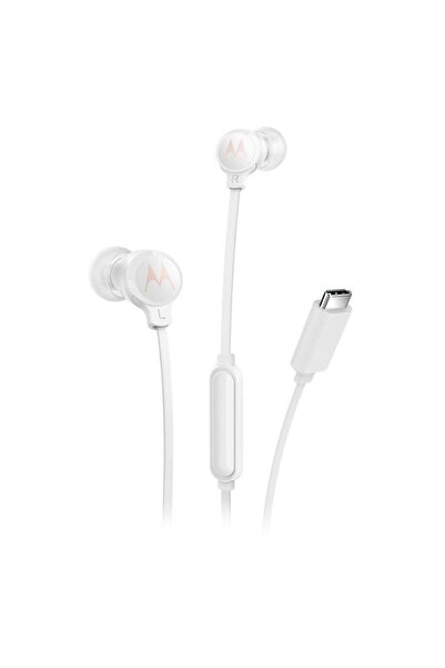 Motorola Earbuds 3C-S Λευκά In ear ακουστικά ψείρες USB-C handsfree με καλώδι...