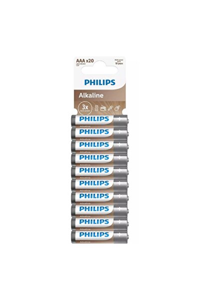 Philips LR03A20T/GRS Αλκαλικές μπαταρίες υψηλής απόδοσης 20τεμ AAA