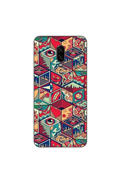 OEM Husa compatibila cu OnePlus 6T Silicon Gel Tpu Model Pop Art Geometric